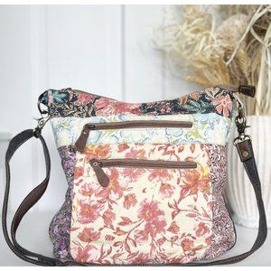 Myra Bag Floral Canvas Patchwork Shoulder Bag